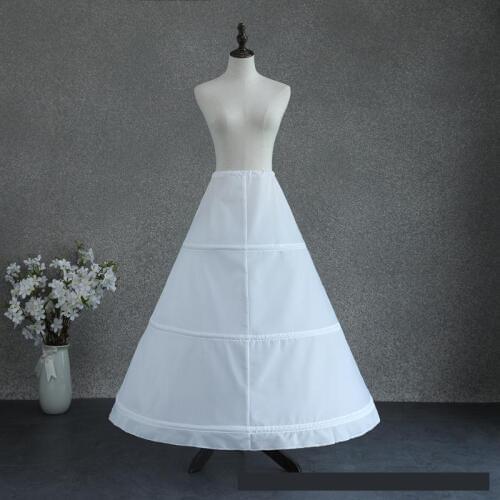 EZKUNTZA Large 3 Rings White Petticoat For Wedding Dress Can Be Adjustable Elastic Band Lace Up 2021 New Wedding Accessories