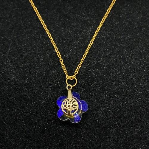 Exquisite Pendant Necklace Natural Petal-shaped Crystal Inlaid 11x11 Mm DIY Making Pendant Ladies Jewelry Accessories