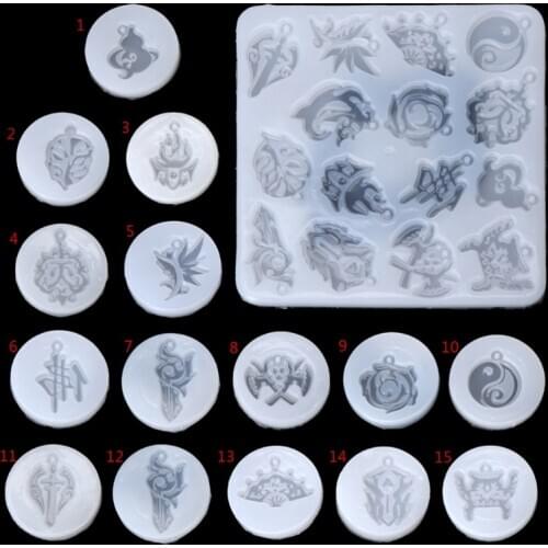 Chinese Style Tai-chi Jade Pendant Buddhism Silicone Mold Resin DIY Jewelry Mold