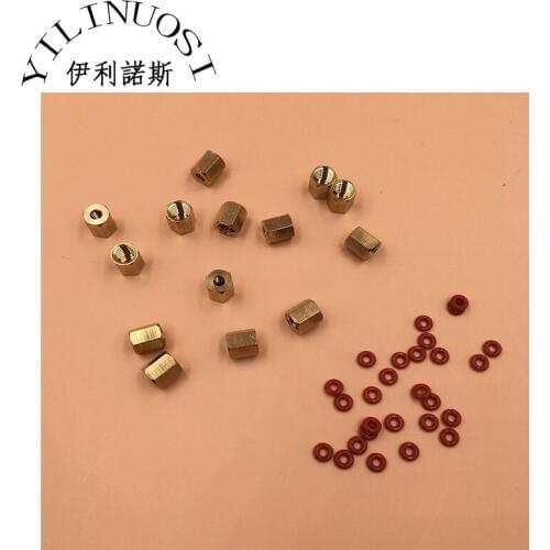 New Copper Screw Joint (6mm diameter) O Ring Damper Cartridge Ink Tube 3mm(O.D)*2mm(I.D) for DX5 DX7 Damper Small connector
