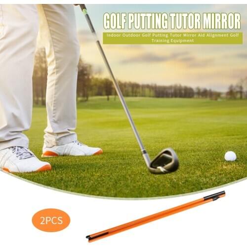 Outdoor 2pcs Golf Alignment Sticks 3 Sections Foldable Golf Putting Ball Position Aid Training Tool Equipment Supplies