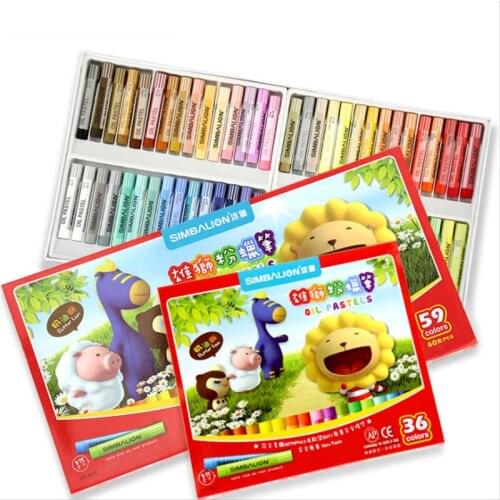 Pastel oil pastel 36/59 color childrens drawing crayons box