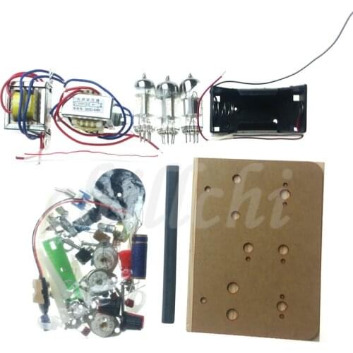 Regenerative DC lamp tube three MW medium wave AM radio battery powered radio Kit