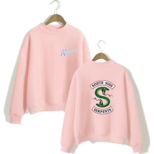 Riverdale SouthSide Serpents, Embroidered Patch, Iron On, Black & White Japanese Milk - Pocket Print Top