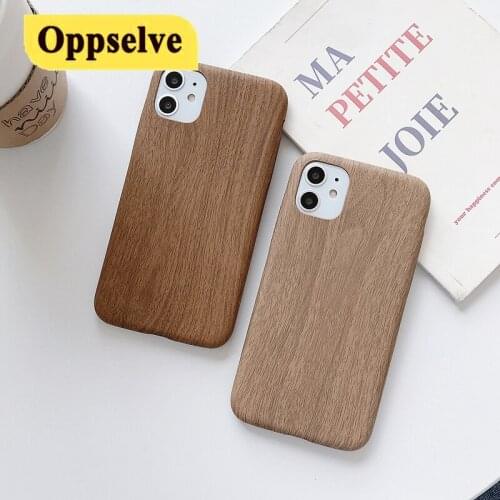 Luxury Wood Grain Phone Case For iPhone 11 Pro Max SE 2 X XS XR 7 8 6 6S Plus Silicone Phone Cover Plain Color Coque Soft Fundas