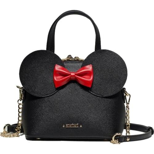 Disney Women Leisure Pu Bag Shoulder Mickey Mouse Lady Outdoor Cartoon Bag Messenger Travel Handbag Lovely Gift Minnie totebag