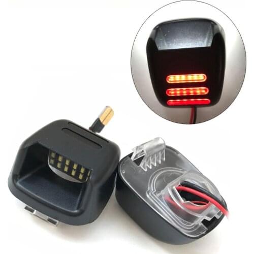 LED License Plate Lights For Frontier Xterra, LED Lights and Red OLED Neon J60F