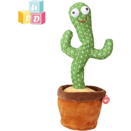 30CM Dancing electronic cactus ,Cactus plush toys, , singing and dancing cactus, fun holiday decoration gift for kids