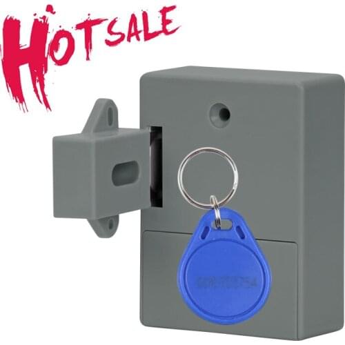 Invisible Lock Smart Cabinets ID Card ABS Material Invisible Drawer Lock Long Sensing Distance No Need Open Hole