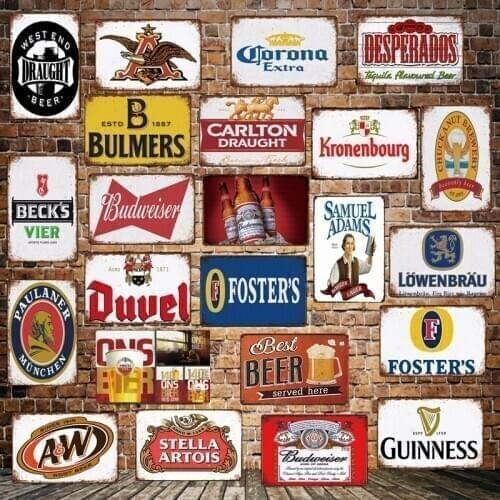 [ WellCraft ] Beer world Bar Tin Sign Wall Posters art Vintage Mural Painting Personality Custom Hotel PUB Decor LT-1726