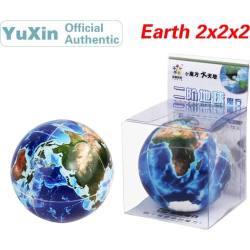 YuXin Earth 2x2x2 Magic Cube ZhiSheng 2x2 Speed Twisty Puzzle Brain Teasers Educational Toys For Children