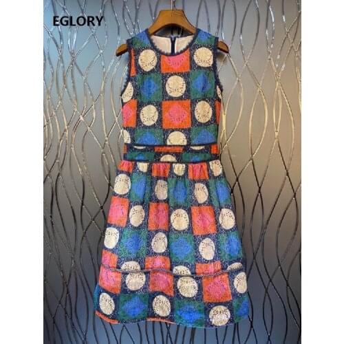 New Korean Fashion Style 2020 Fall Women O-Neck Colorful Polka Dot Embroidery Sleeveless A-Line Party Club Ladies Dresses Sweet