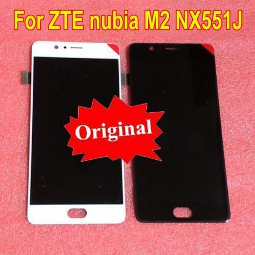 Original Best Working AMOLED LCD Display Touch Screen Digitizer Assembly Sensor For ZTE Nubia M2 NX551J Glass Panel Replacement