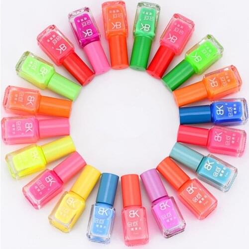 1 Bottle of Luminous Fluorescent Neon Nail Polish 20 Color Varnish Natural Dry Blend Neon Luminous 7ml Mixed Nail Polish