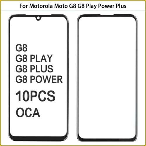 New TouchScreen Glass Panel For Motorola Moto G8 Play / G8 Plus Touch Screen LCD Front Outer Glass For Moto G8 Power Replacement