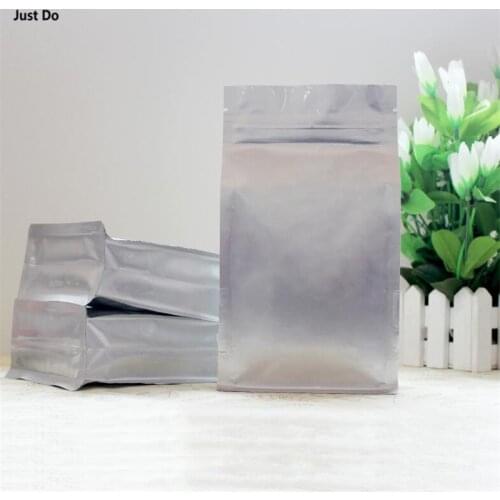 20pcs 12*22*6cm Stand Up Zip Lock Bag Food Storage Plastic Bag For Snack tea coffee Aluminum Foil Plastic Ziplock Packaging Bags