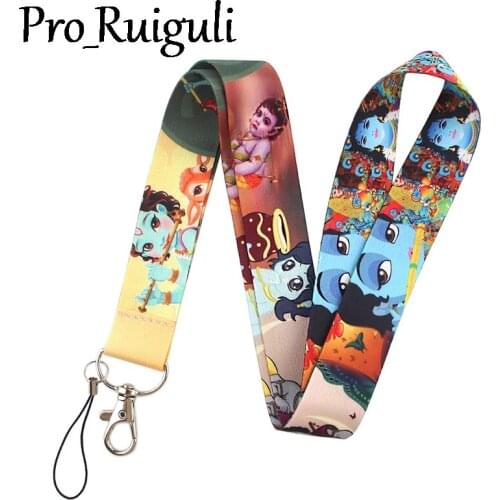 30pcs Krishna Classical Style Lanyard For keys The 90s Phone Working Badge Holder Neck Strap With Phone Hang Rope webbing ribbon