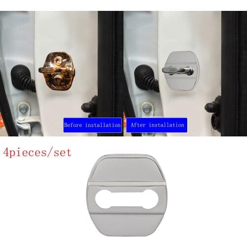 4 pcs silver Stainless Steel Car Door Lock Protective Buckle Cover case for Infiniti EX25 EX35 Q50 Q60 JX35 FX35