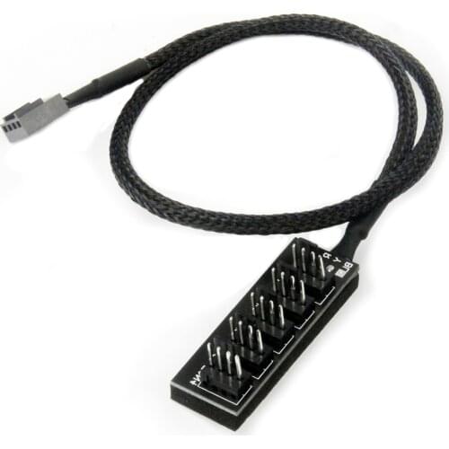 40cm 1 to 5 4-pins Molex TX4 PWM Fan CPU Hub Computer PC Case Chasis Cooler Power Extension Cable Splitter Adapter Controller