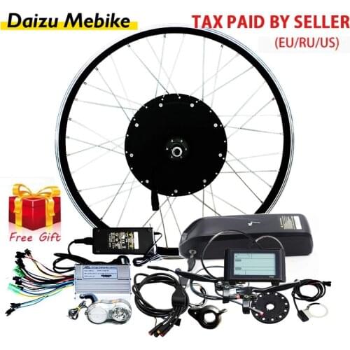 2000W Rear Wheel DIY Ebike Conversion Kit Geared Hub Motor 20-29inch Electric Bike Conversion Kit Hailong Battery Free Shipping