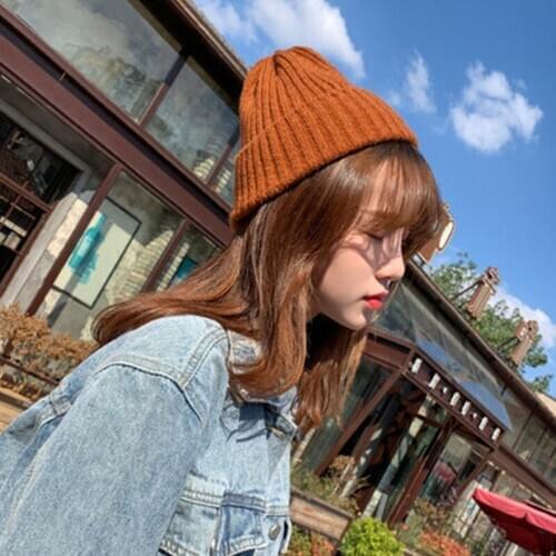Dress accessories casual all-around earmuff hat autumn and winter Korean version solid wool hat knitting warm hat girl gift