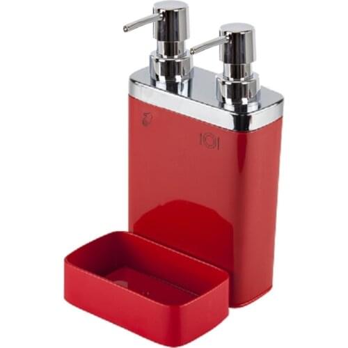 Double liquid soap dispenser acrylic dish sponge holder kitchen bathroom accessories- options for colors
