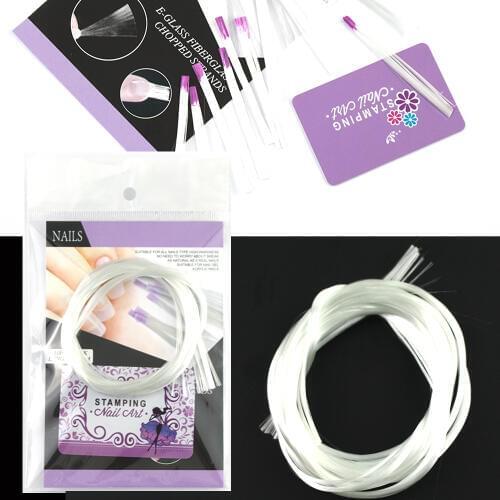 1m/1.5m/2m Silk Fiberglass Nail Form Nail Art Fiberglass For UV Gel Nail Form White Acrylic Nail Extension Tips Manicure Tool