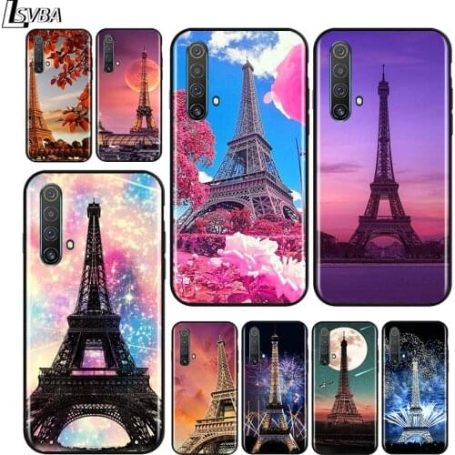 France Paris Eiffel tower for OPPO Realme V15 X5 X3 X50 X7 X2 C17 C11 C3 C2 7 7i 6 6S 6i 5 Narzo 20 Pro Black Phone Case
