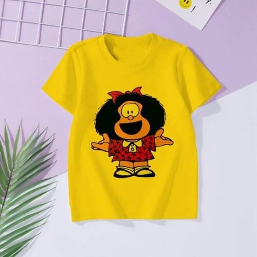 New 2021 Clothes Baby T-shirt Kids Short Sleeve Shirt Girls Top Boy Clothing Mafalda Girls T-shirt Baby Girl Summer Tshirt Sale