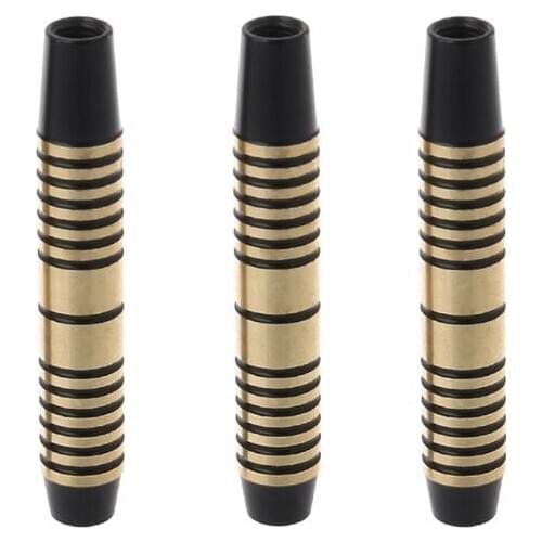 3pcs Black Copper Dart Barrels For Soft/Steel Tip Dart 49mm 16g With 2BA Thread