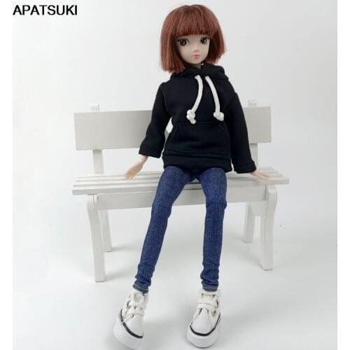 Fashion Handmade Hoodie For Barbie Doll Sweatshirt Outfits Fashion Doll Clothes For Blythe Doll 1/6 Doll Accessories Kids Toy