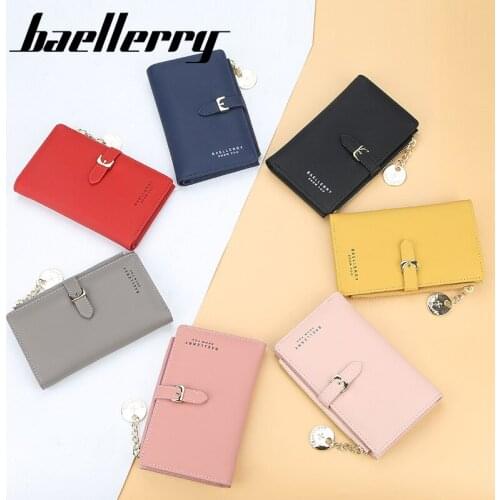 Baellerry 2021 New Womens New Style Long Wallet Fashion Zipper Clutch Korean Version Multi-card Buckle Card Bag