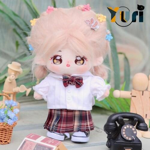 Limit Kpop Star Official Original JK Uniform Clothes Clothing Bow Outfit For 20cm Plush Doll Figure Toy Cosplay Cute C Rua