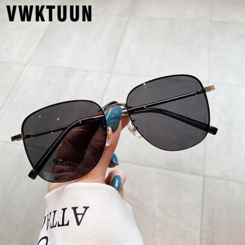 VWKTUUN Eye Glasses Frames For Men Women Myopia Glasses Anti Blue Ray Vintage Glasses Pilot Sunglasses Men Women Ocean Lens