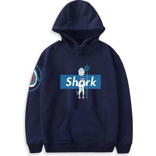 Anime Gawr Gura Causal Men Hoodies 2021 Spring Autumn Long Sleeve Oversized Women Hoody Sweatshirt Casual Coats Kawaii Y2K Tops