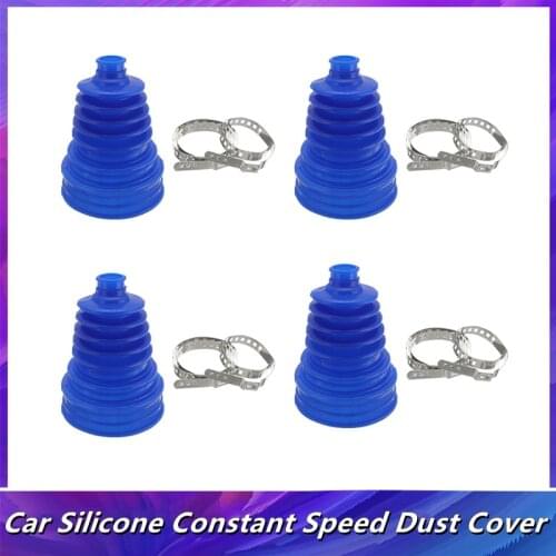 4Pcs 25mm Car Silicone Constant Speed Dust Cover Universal Ball Round Clamp Track Connector Kit CV Boot Replacement