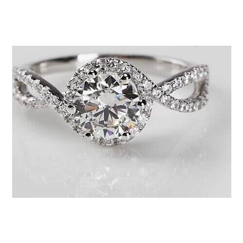 Size 6/7/8/9 /10 Luxury Jewelry 10KT white gold filled Clear AAA CZ Zirconia wedding Party Engagement Women Band Ring gift