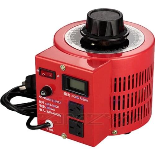 Adjustable 0V-300V Variable transformer AC voltage regulator single-phase 220V Small Regulating Power Supply 1KW/2KW Optional