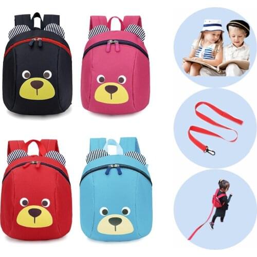 2-5 Toddler Backpack Anti Lost Kids Bag Cartoon Baby Safety Harness Adjustable Backpacks Bear Toddler Kids School Bag