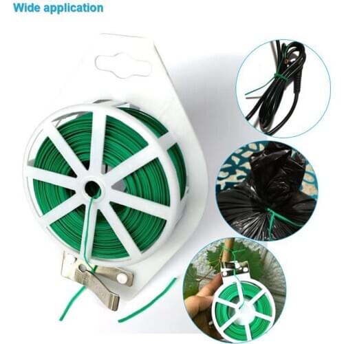 20/30M/50/100M Garden Twist Tie Cable Tie Plastic Cable Tie Wire Cable Reel With Cutter Gardening Plant Bush Flower Cable Tie