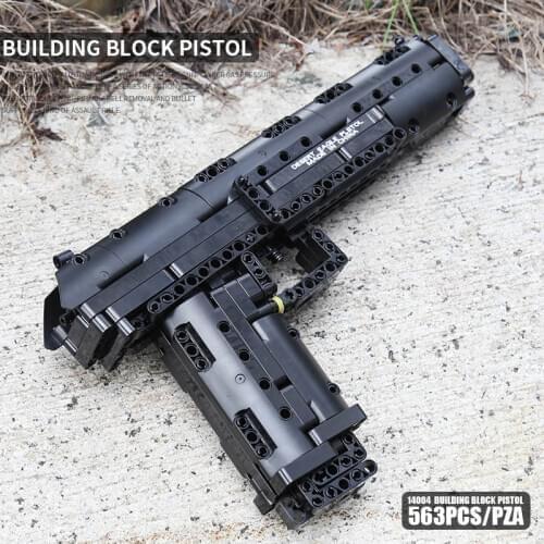 MOULD KING 14004 MOC The Desert Eagle Pistol Weapon SWAT Gun Model Building Blocks Bricks Kids DIY Toys Christmas Gifts