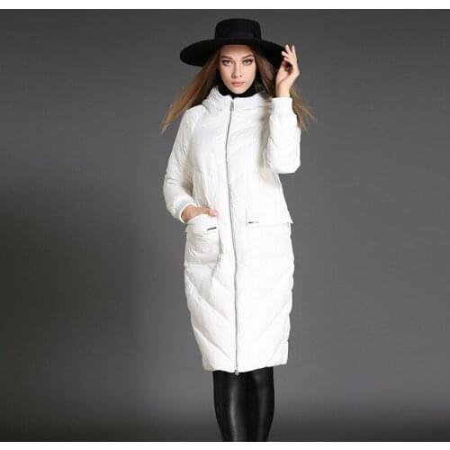 2020 Quality High Women White Duck Down Jacket Hooded Winter Coat Womens Jackets Female Warm Parka Mujer Inverno WXF232 's s