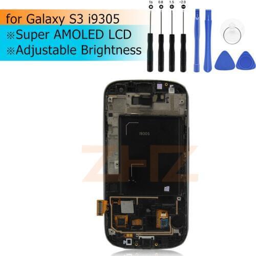 Super AMOLED LCD For Samsung Galaxy S3 i9305 LCD Display LCD Screen Touch Digitizer Assembly with frame LCD for Galaxy S3 i9305