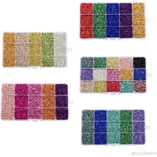 1Box Glass Crushed Stones Glitter Irregular Glass Chips Epoxy Resin Mold Filler Nail Art Decoration DIY Crafts Jewelry wholesale