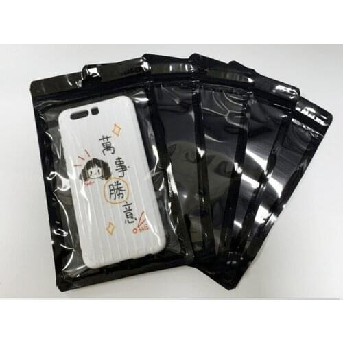 1000Pcs/Lot Black Transparent Black Mobile Phone Case Cover Retail Packaging Package Bag for Phone 11 12 Plastic Poly Pack