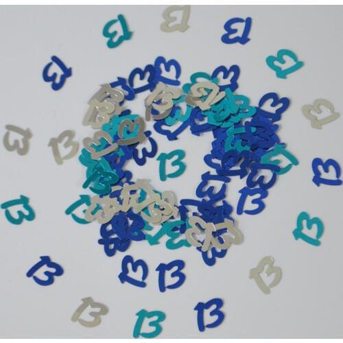 15g Children Happy Birthday Party Table Scatter Number Digital 13 Sprinkle Metallic Confetti Boys Girls Birthday Decorations