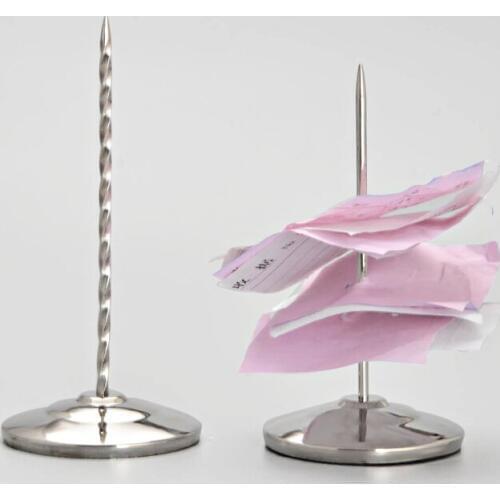 2pcs! Stainless Steel Straight Rod Paper Memo Holder Spike Stick for Bill Receipt Note Spike Stick kitchen accessories tools