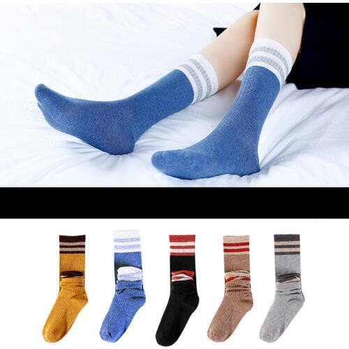2019 Fashion Long Socks Girls Women Summer Style High Sock Solid Womens Knee Socks Breathable Stockings 5pcs/lot