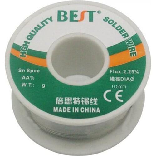 5pcs/lot 0.5mm 100g soldering wire BEST Tin Soldering Wire 2.25% Flux Rosin Core Solder Wire