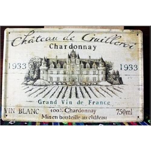50pcs/lot Metal Sign shabby chic Metal Crafts!!Grape wine manor painting vintage Tin painted Bar,home decorated iron wall decora
